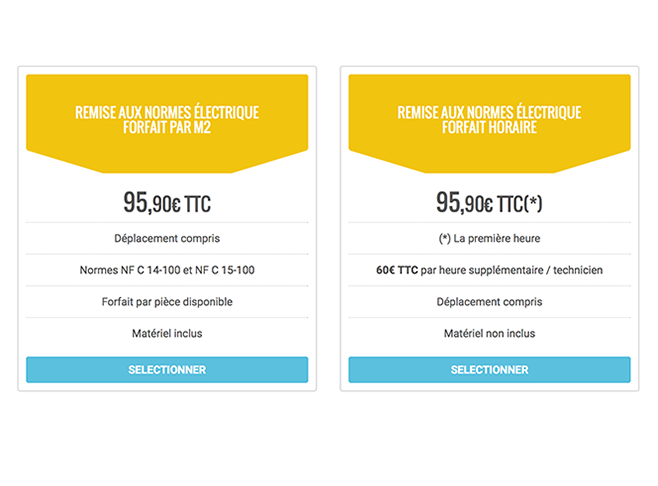 Tarif remise aux normes électrique